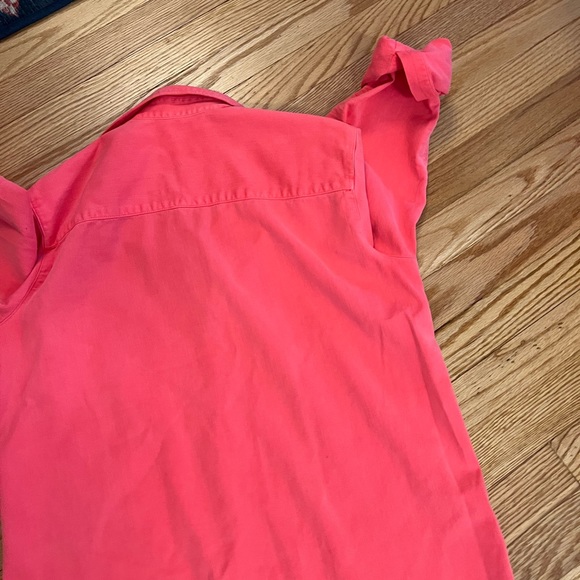Frank & Eileen Mary Classic Shirtdress Famous Denim Neon Pink - Picture 10 of 12